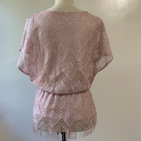 Dressbarn Collection. Sparkle sheer lace blouse - Picture 5 of 5